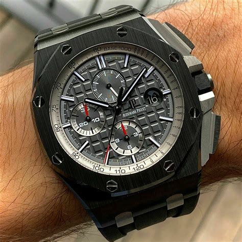 audemars piguet ap royal oak offshore chronograph black dial watch|audemars piguet 26420ro.